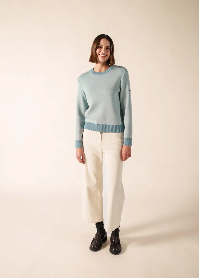 Saint James Cancale pull marin femme céleste laine