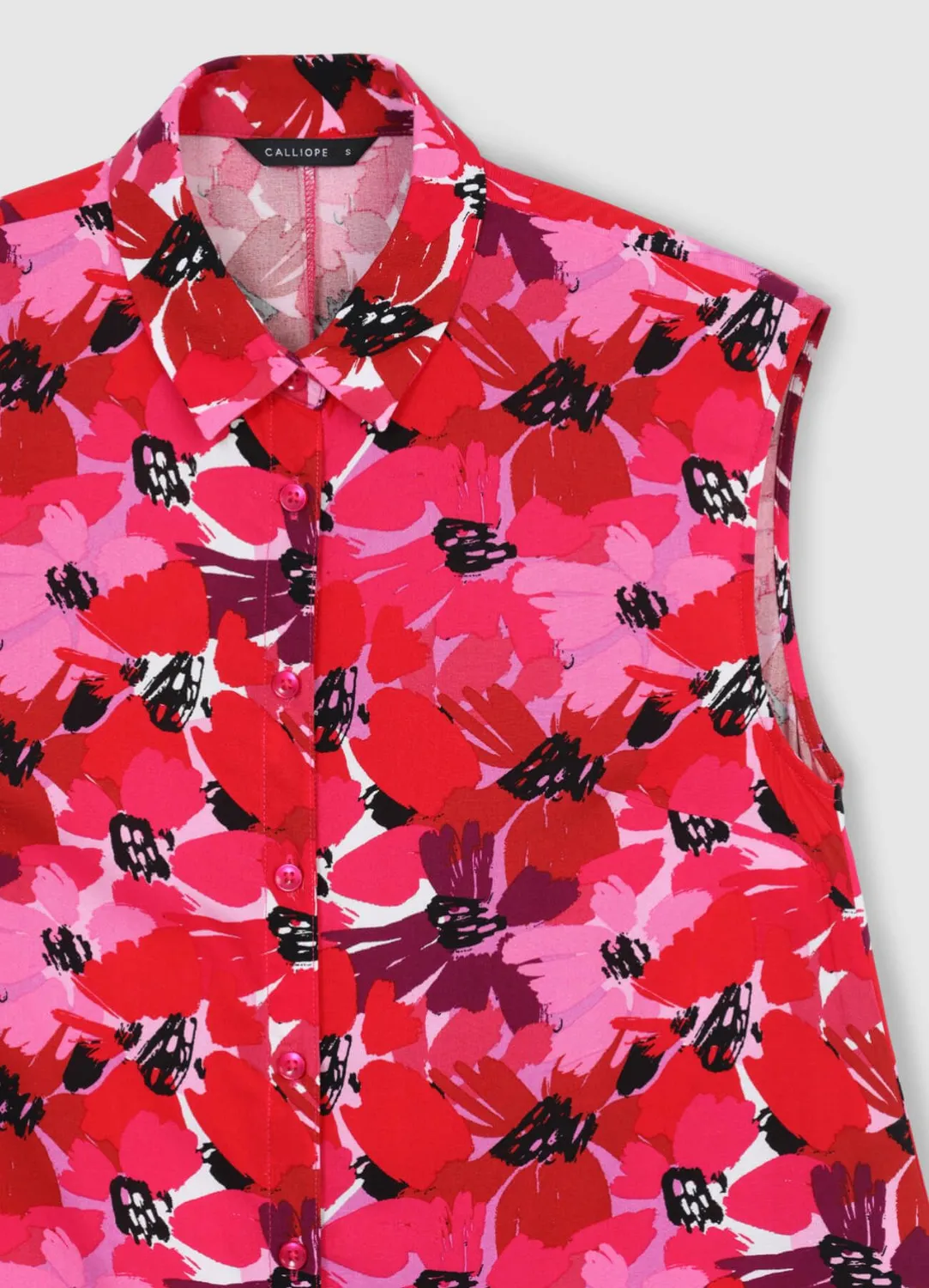 Calliope chemise longue sans manches motif
