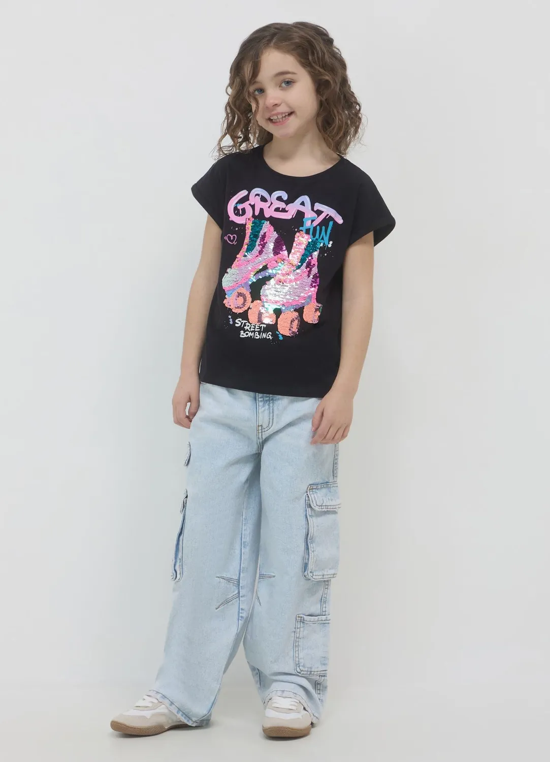 Calliope t-shirt imprimé fille coton manches courtes