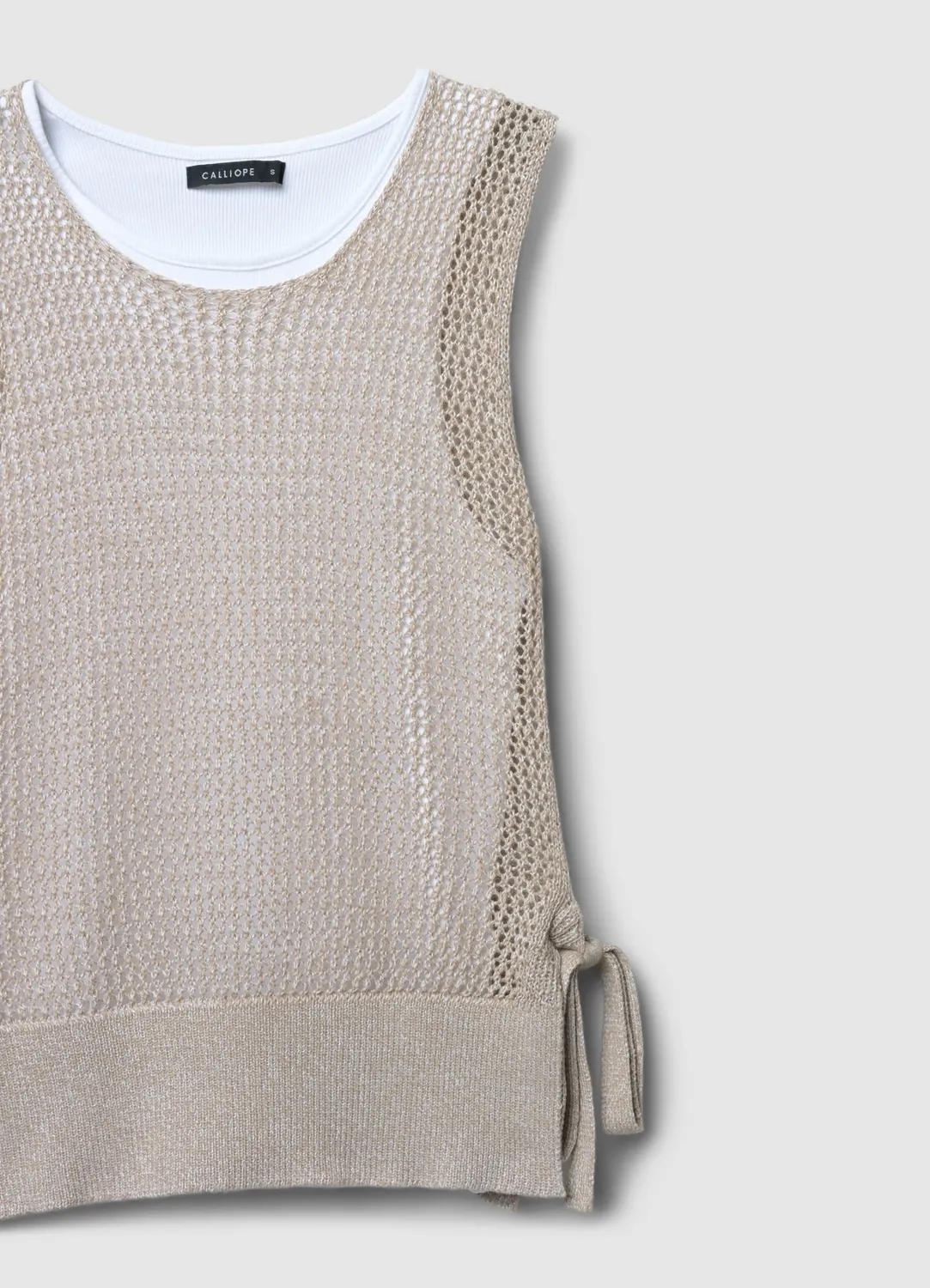 Calliope top ajouré débardeur femme nœuds latéraux