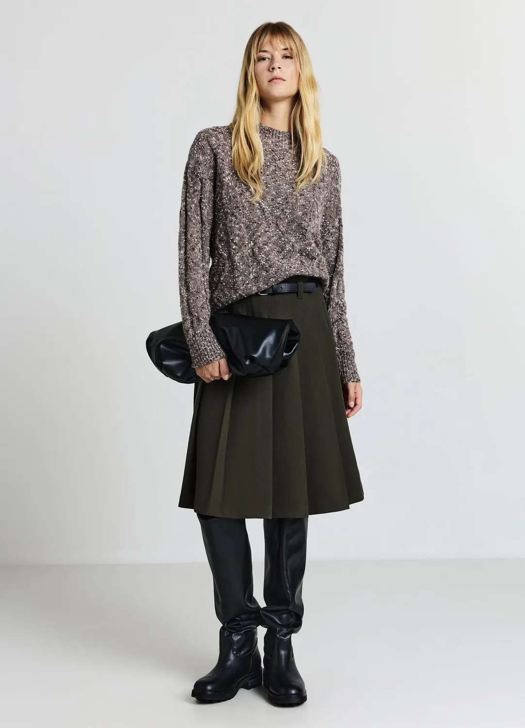 Calliope pull torsadé tresses femme col rond