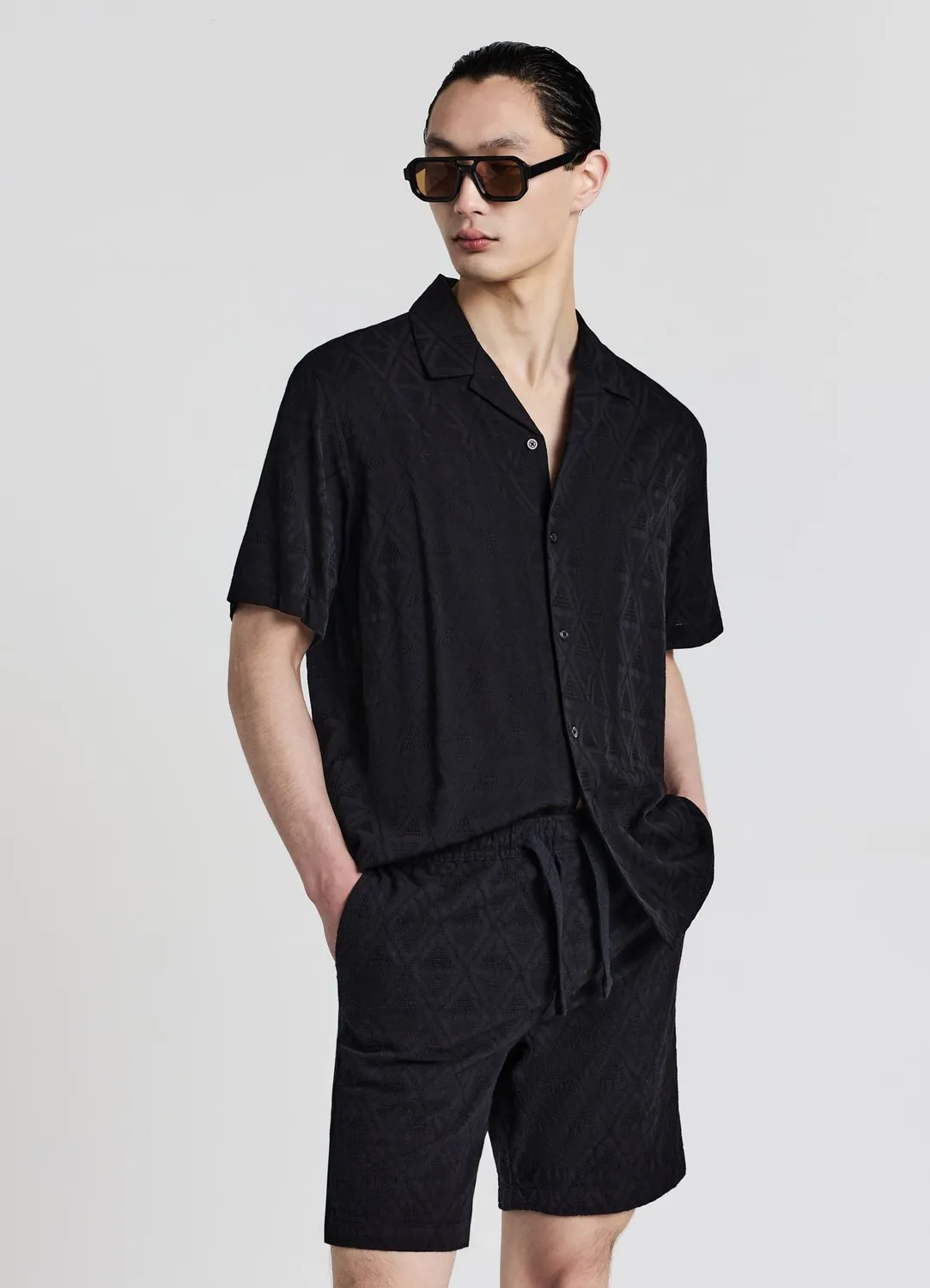 Calliope bermuda jacquard losange homme coton