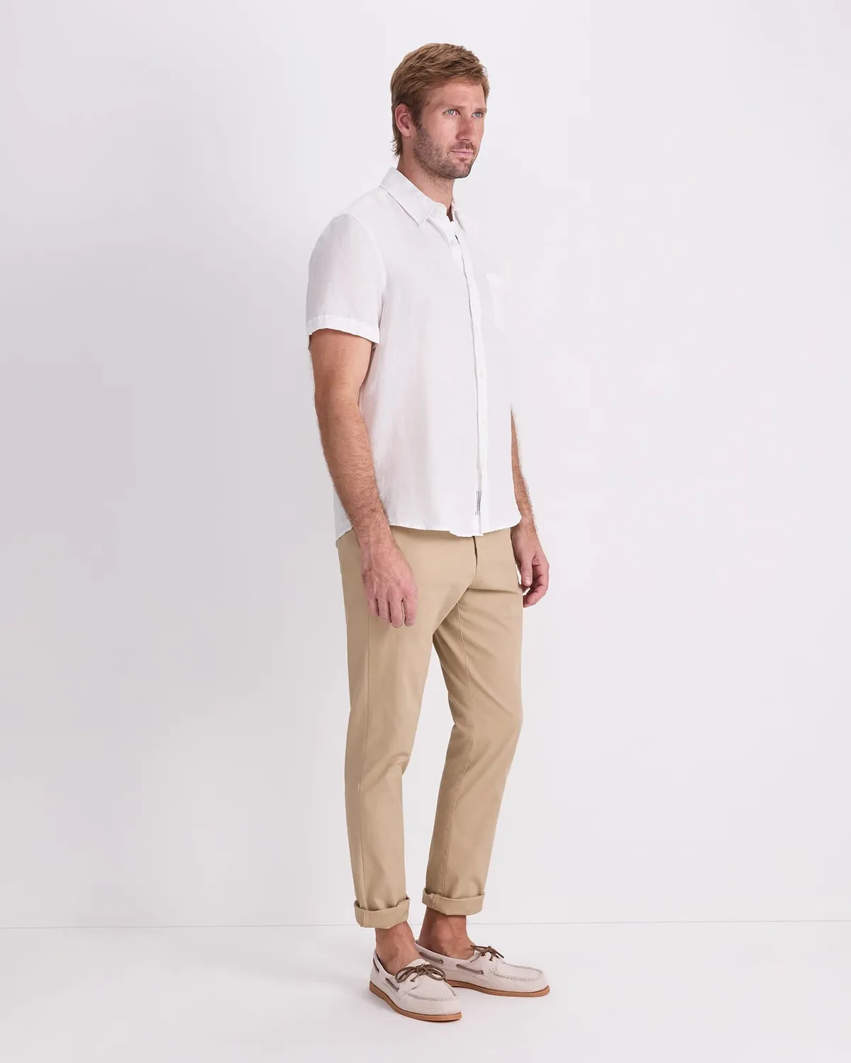 Sportscraft 207748 chemise lin manches courtes homme