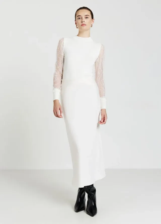 Calliope haut manches dentelle femme col rond