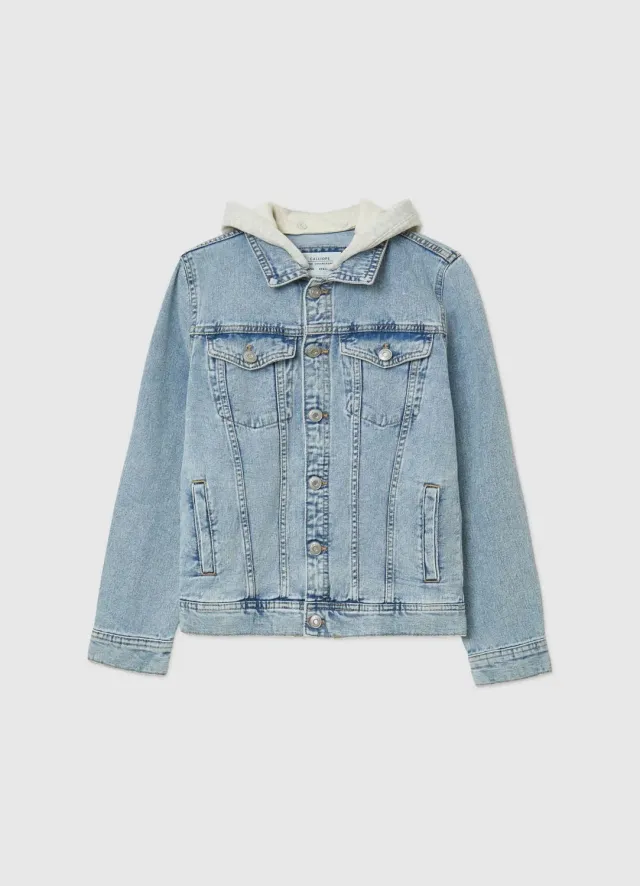 Calliope veste enfant à capuche à boutons unie