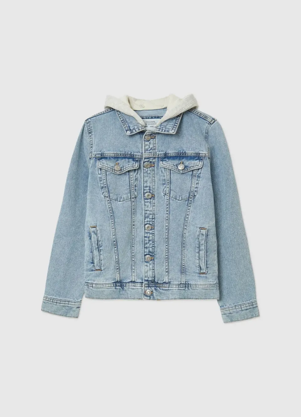 Calliope veste enfant à capuche à boutons unie