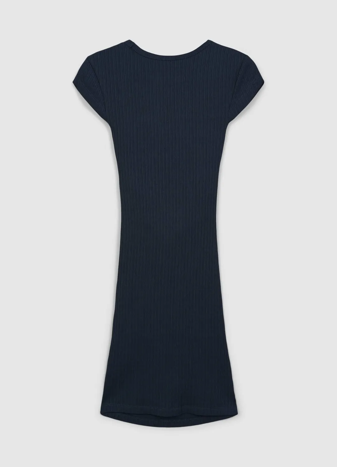 Calliope robe courte côtelée col rond femme