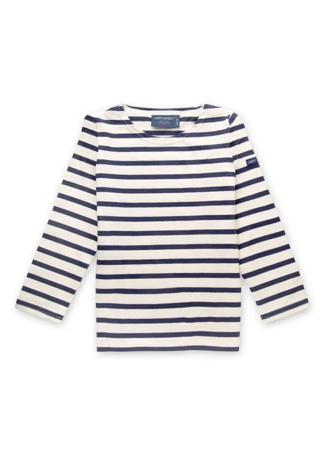 Saint James Minquiers marinière enfant écru marine