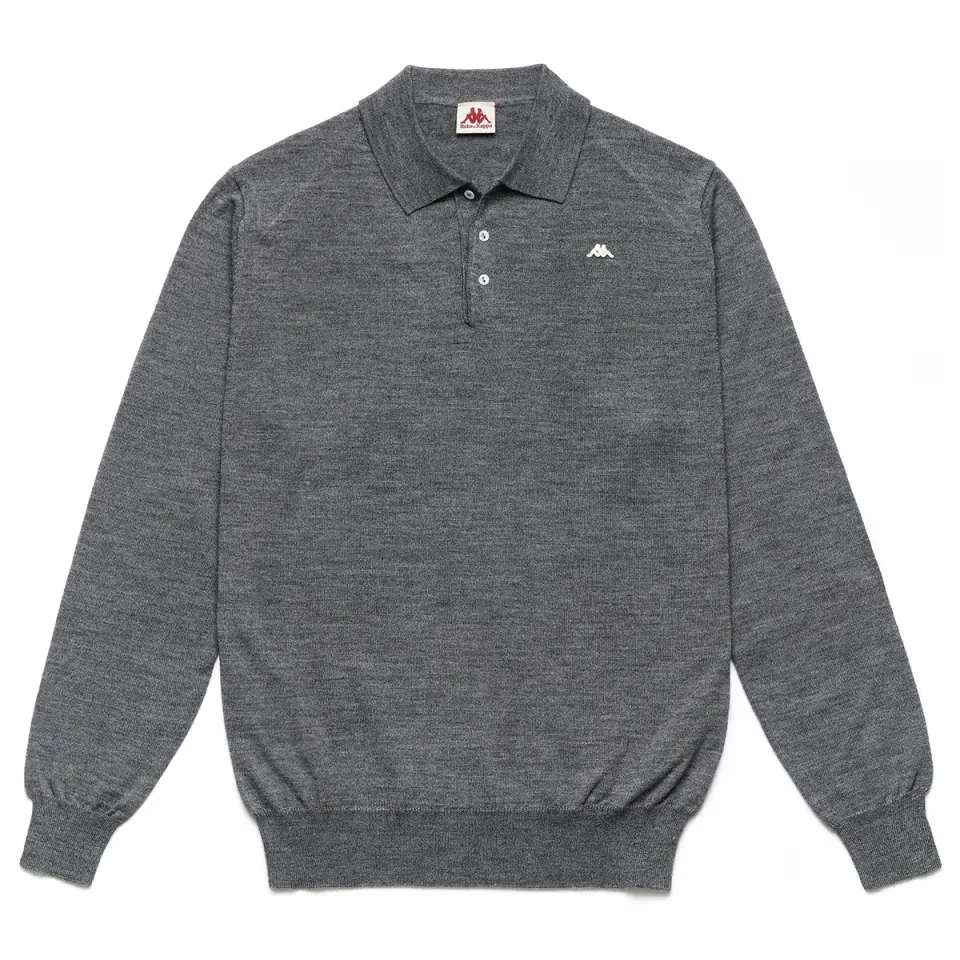 Robe di Kappa Daimen polo gris unisexe manches longues
