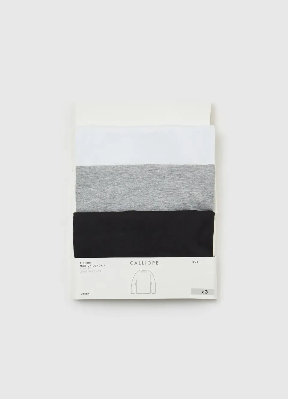 Calliope lot 3 tee-shirts garçon manches longues coton