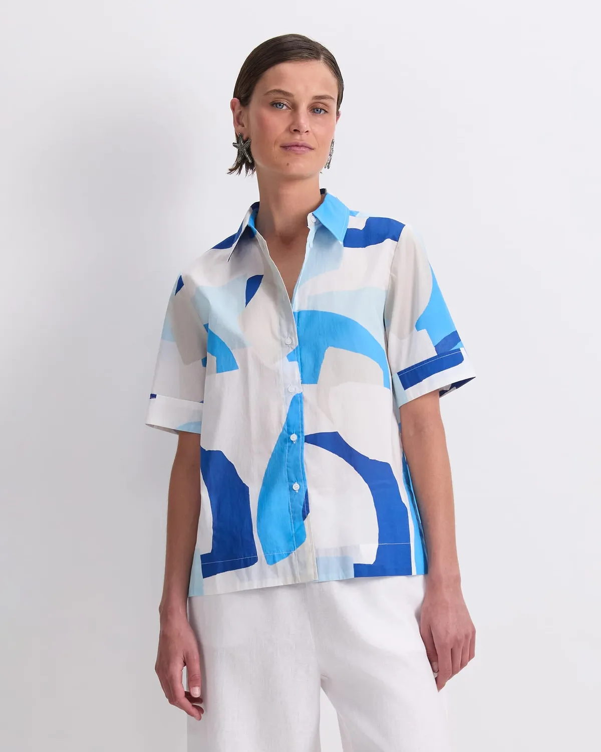 Sportscraft Nora Lily Voile chemise manches courtes coton