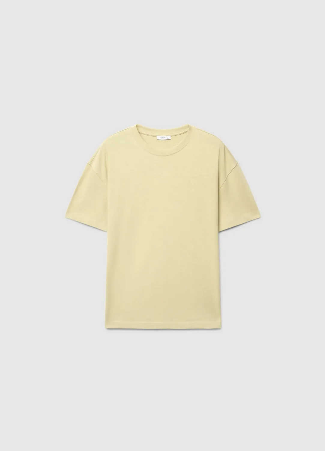 Calliope T-shirt boxy uni homme col rond manches courtes