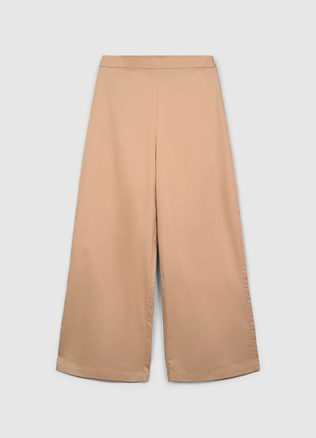 Calliope Pantalon Palazzo Crop Femme Coton