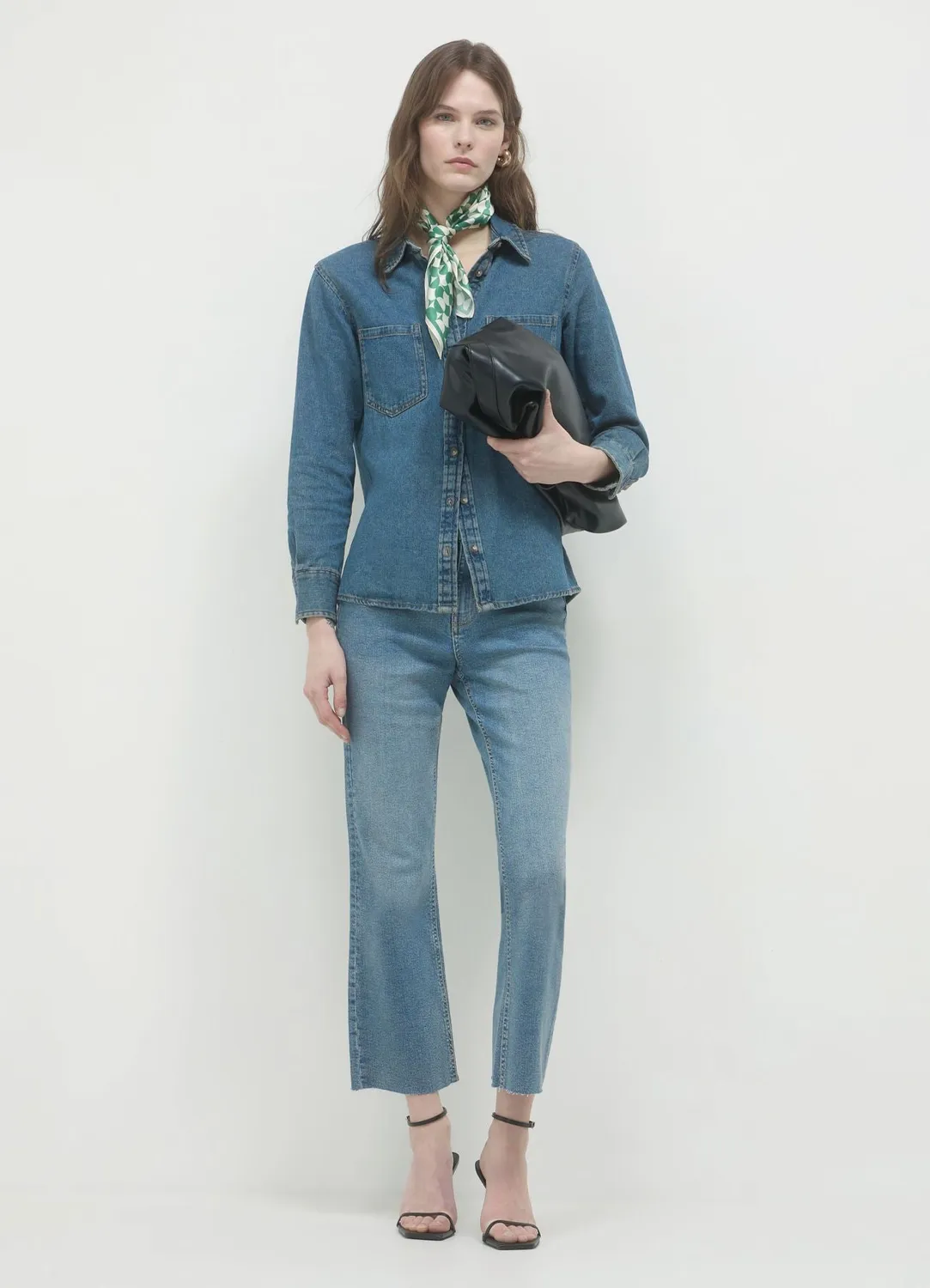 Calliope jean cropped flare femme delave