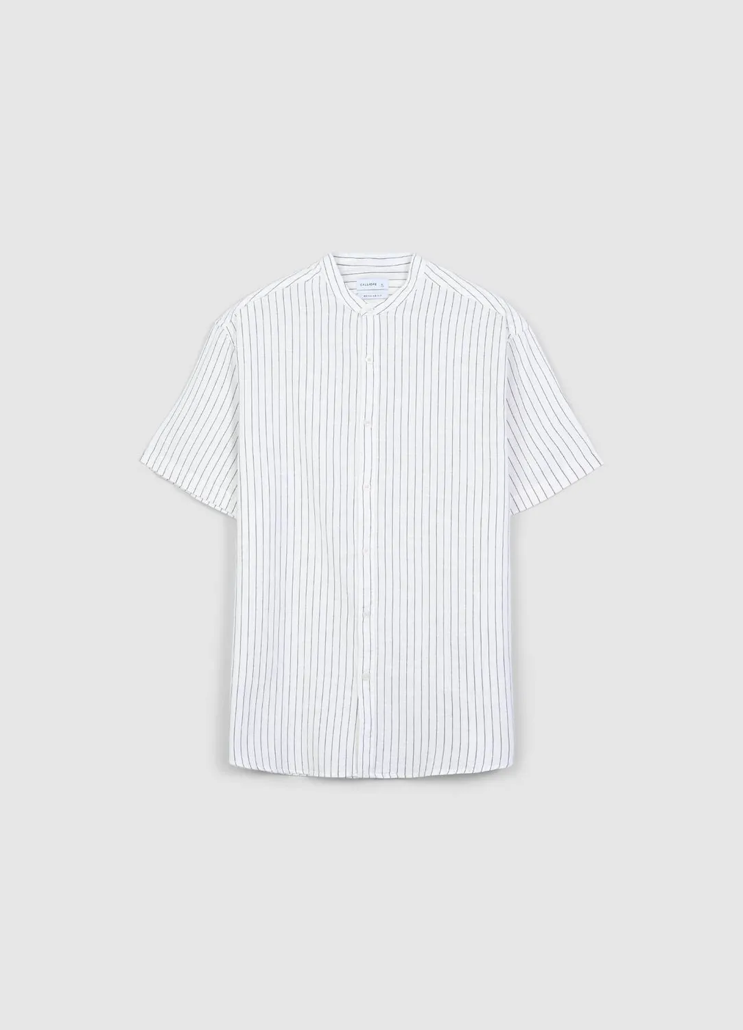 Calliope chemise coréenne homme rayée coton manches courtes