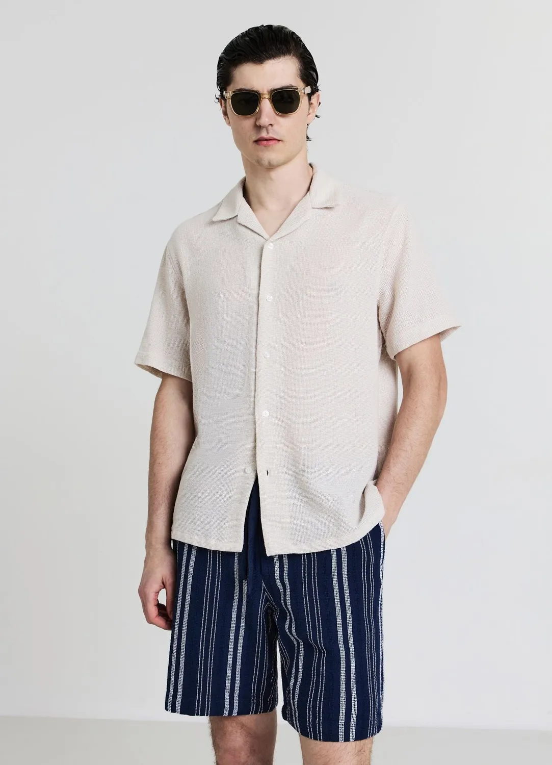 Calliope short jogger rayé homme cordon