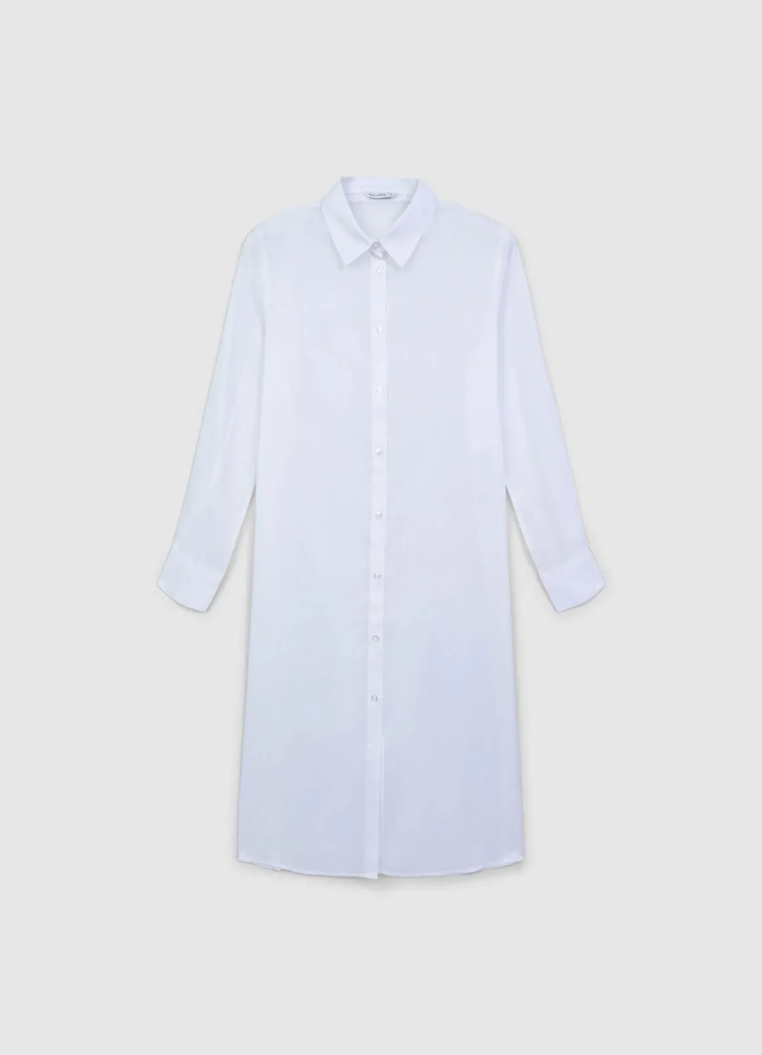Calliope Chemise Longue Femme Fentes Boutonnée