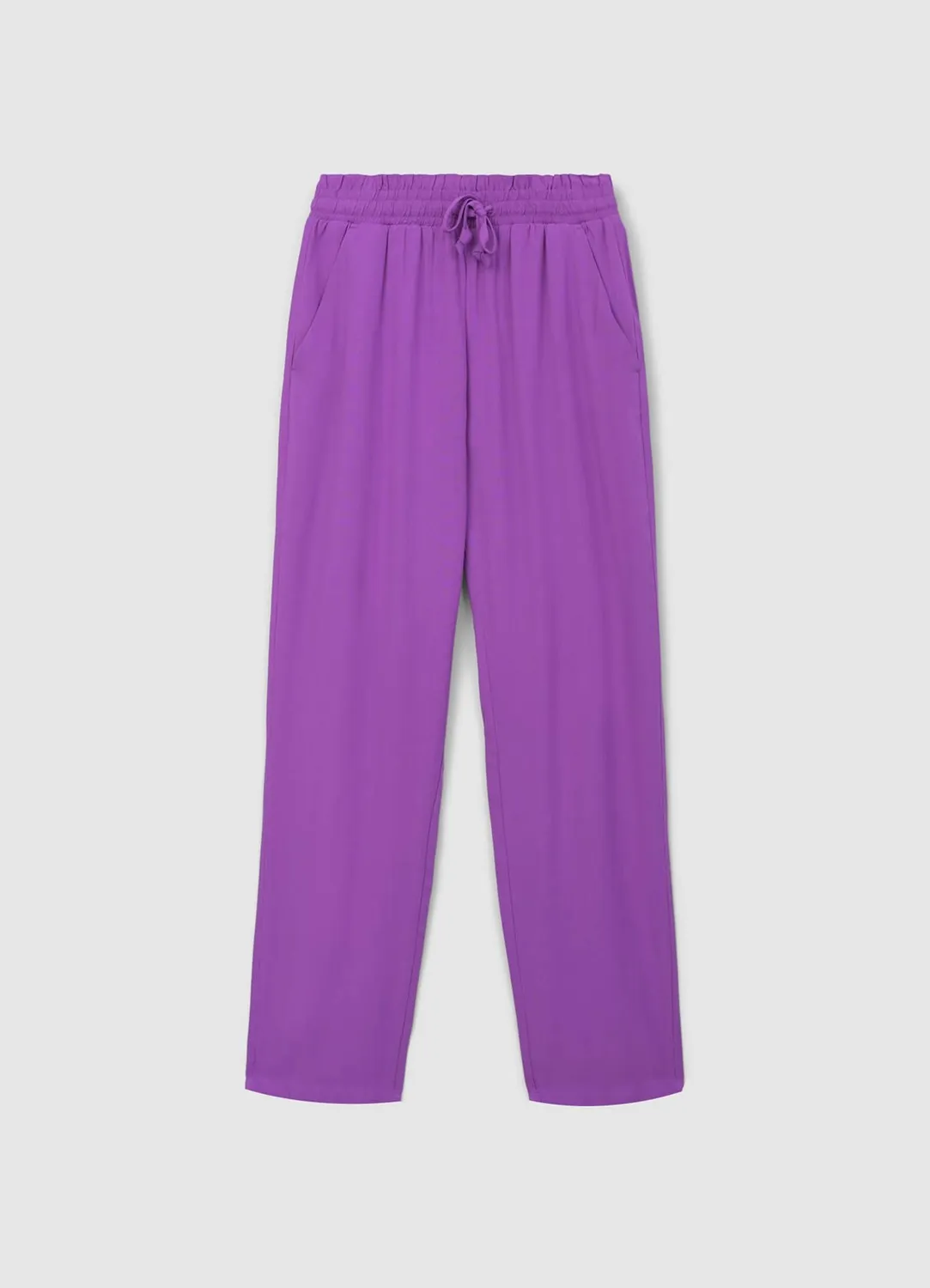 Calliope pantalon long uni femme regular cordon