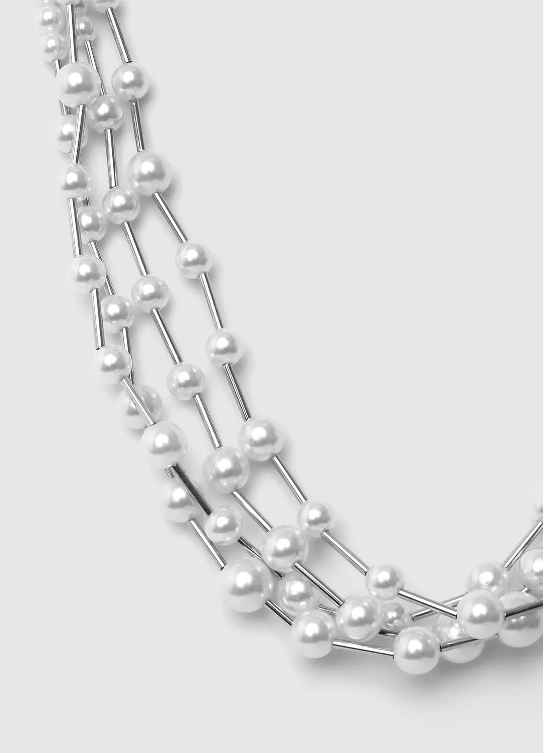 Calliope collier multirang femme TU perles rigide doré