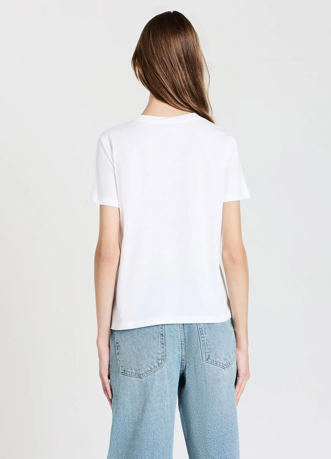 Calliope t-shirt coton strass femme col rond