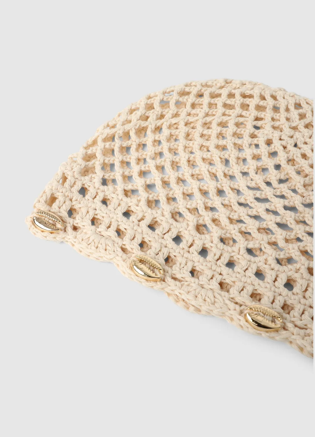 Calliope crochet coquillage bonnet femme TU ajouré