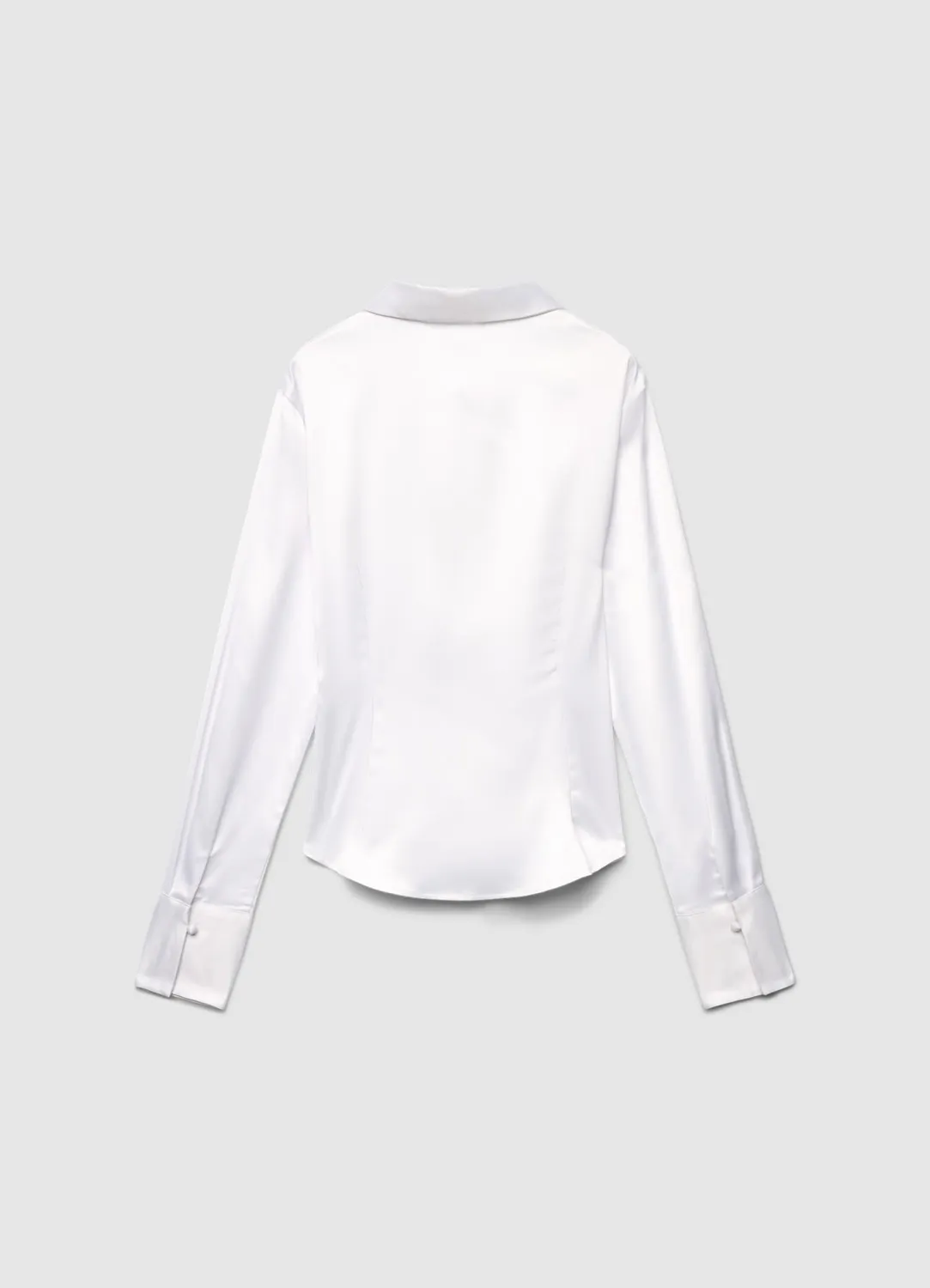 Calliope chemise crop satinée femme soirée