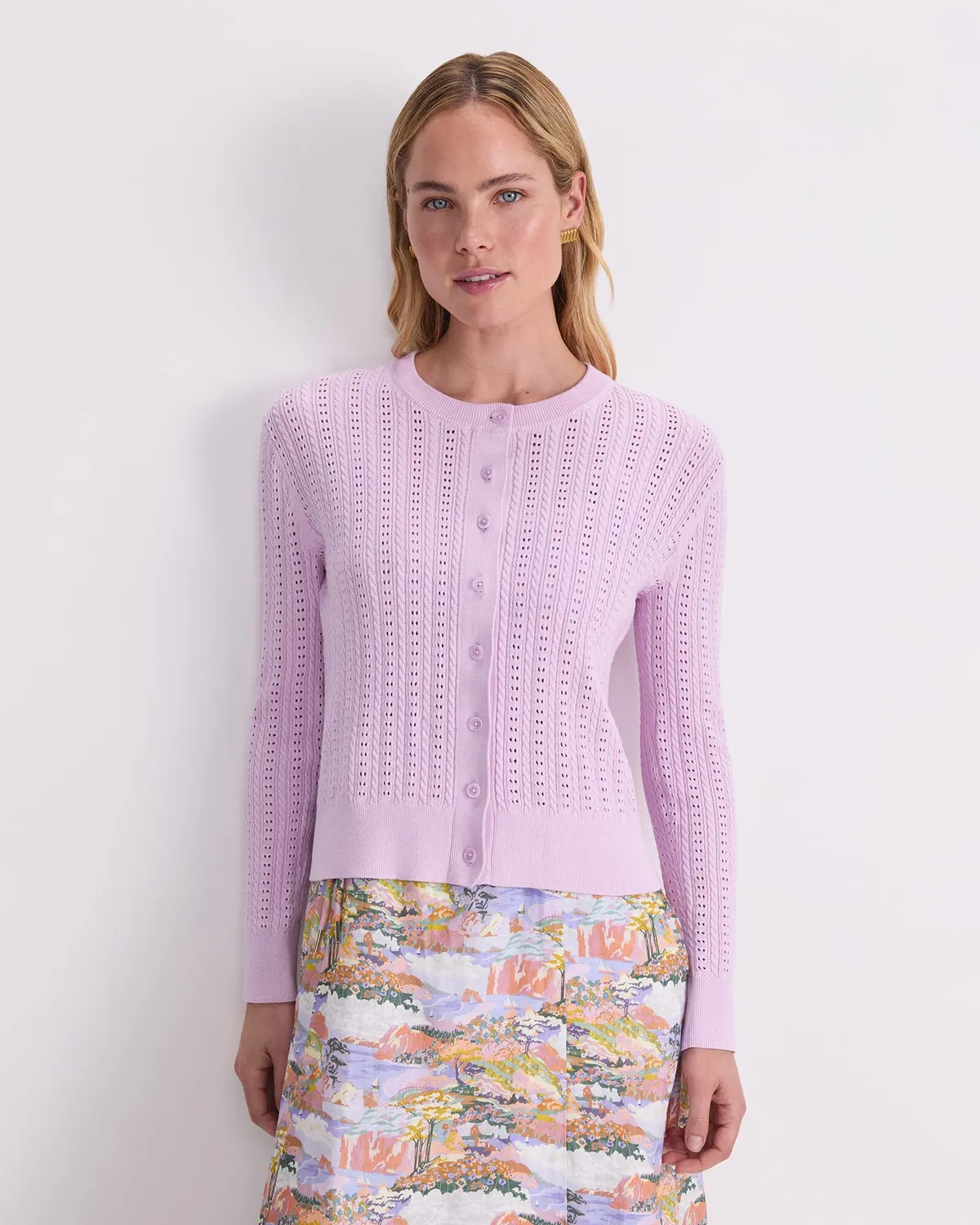 Sportscraft Elka cardigan coton pointelle femme
