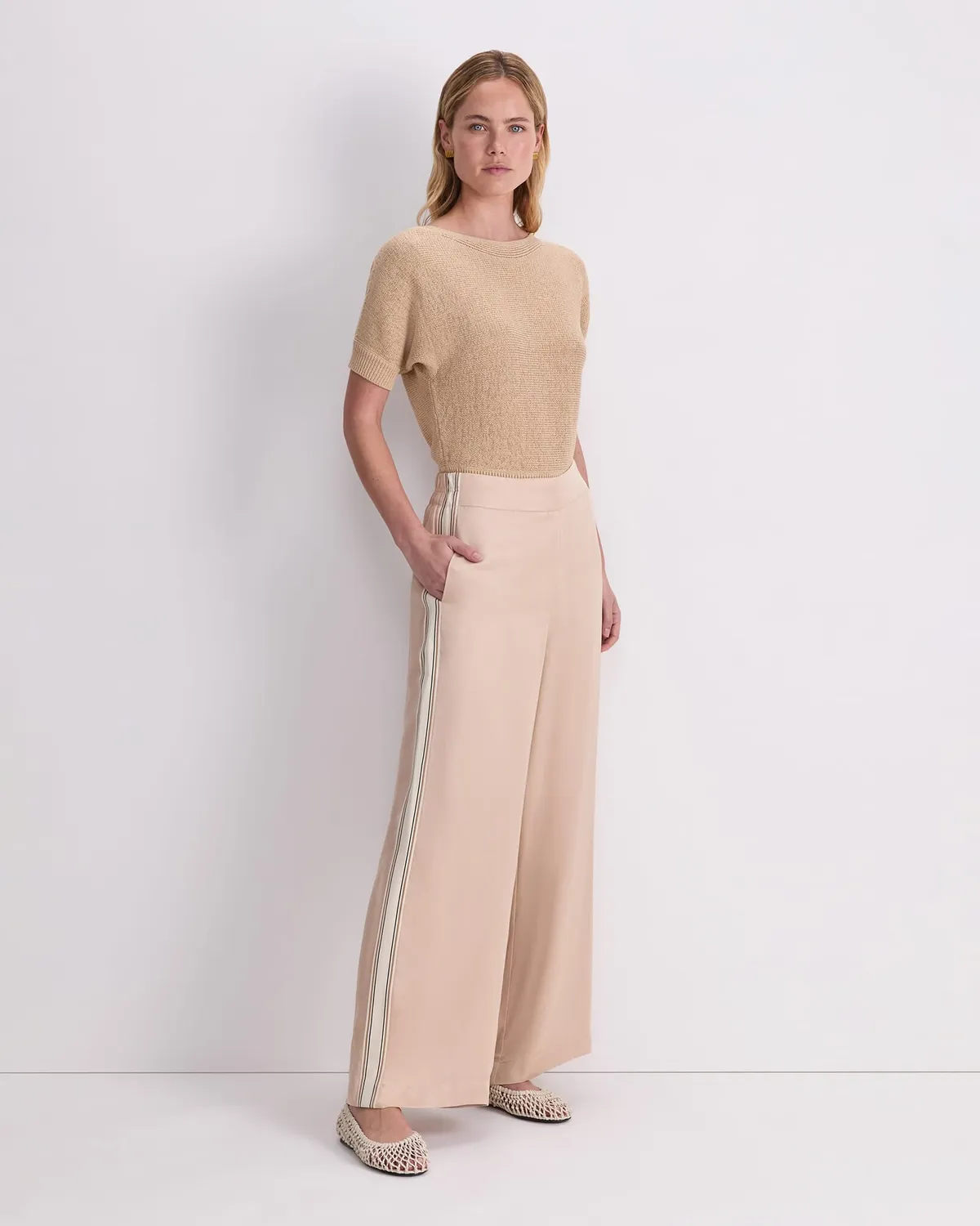 Sportscraft Yara Drape Stripe pantalon large rayé