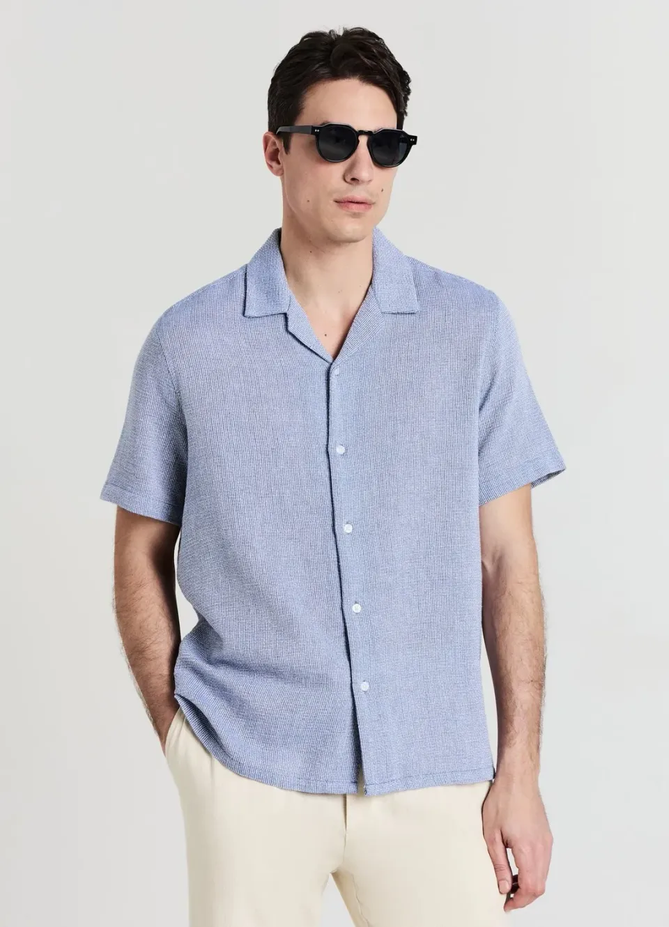 Calliope bowling chemise homme coton manches courtes