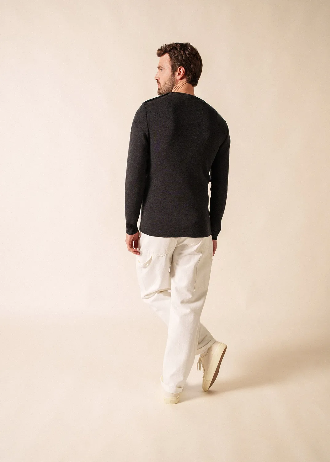 Saint James Rochefort pull marin anthracite mérinos