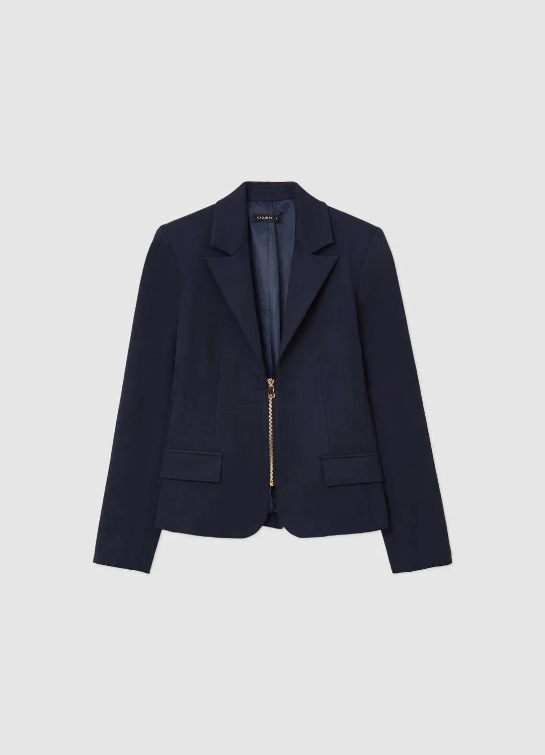Calliope Veste zip femme point milano revers