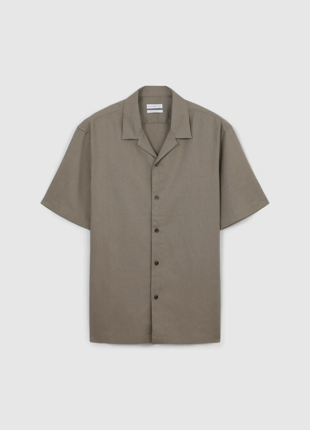 Calliope chemise bowling homme lin manches courtes unie