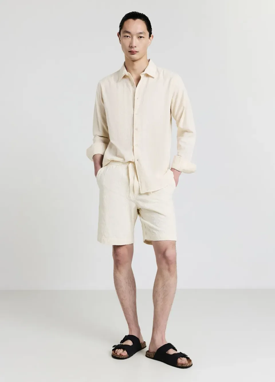 Calliope bermuda homme jacquard losange L coton
