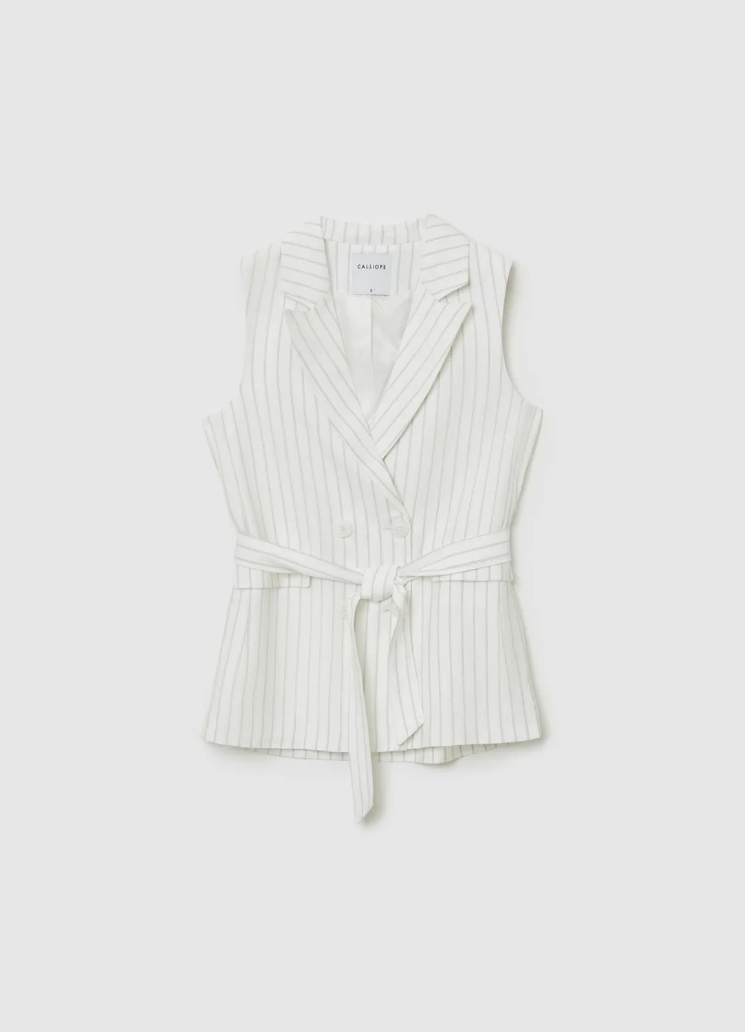 Calliope gilet double-boutonné rayé femme