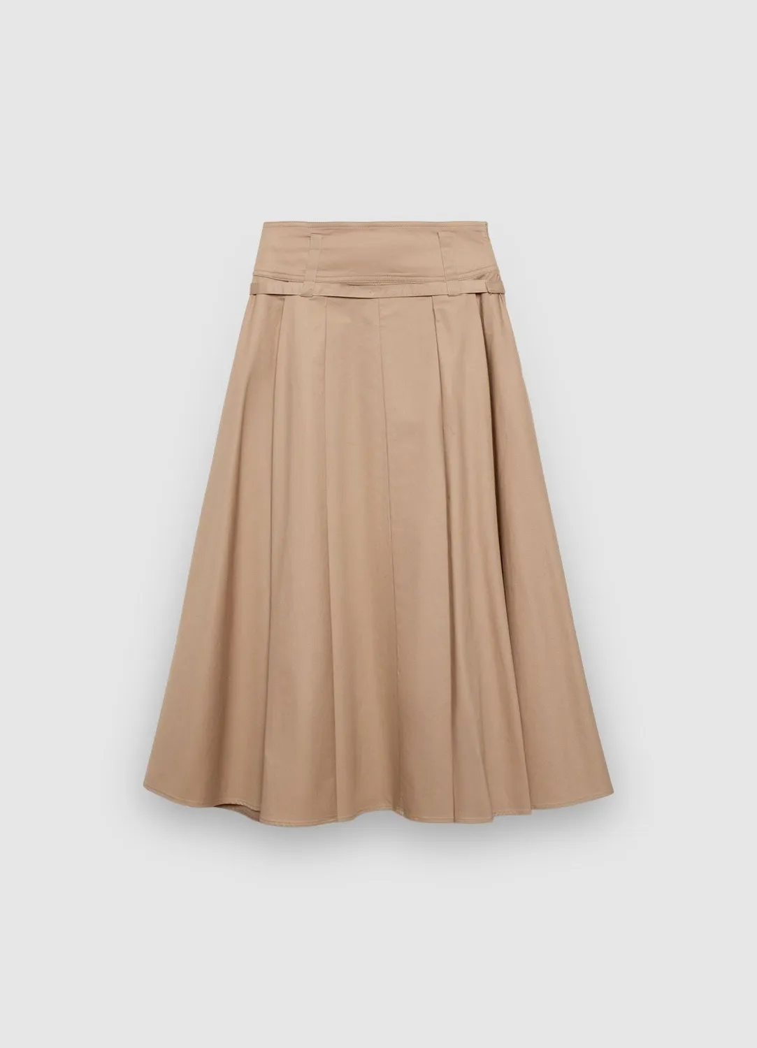 Calliope jupe midi évasée femme coton uni