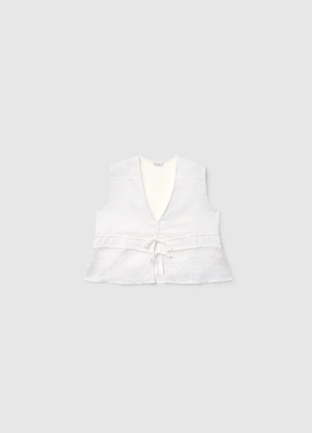 Calliope blouse sangallo femme lacets col V