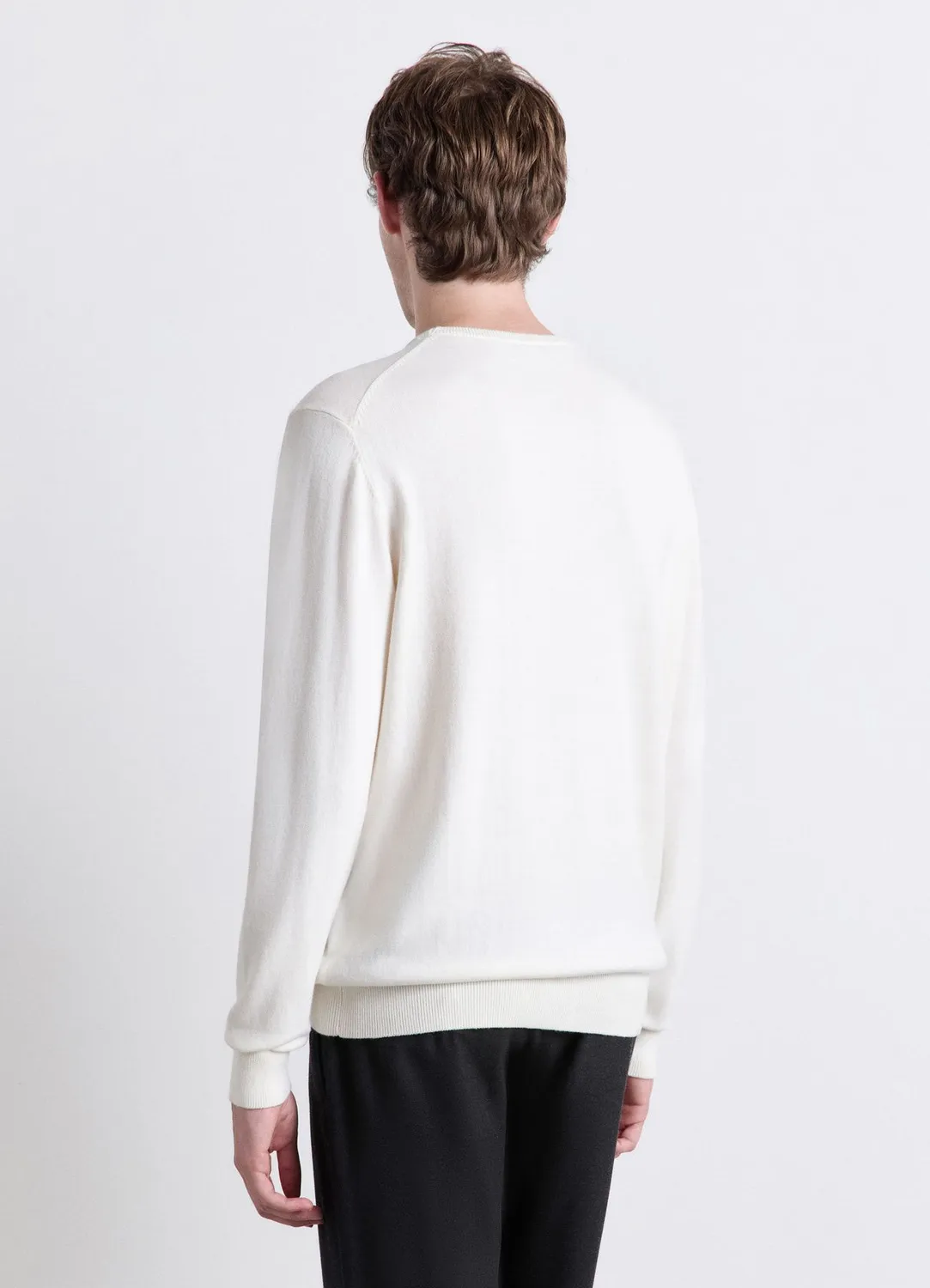 Calliope pull uni homme col rond manches longues