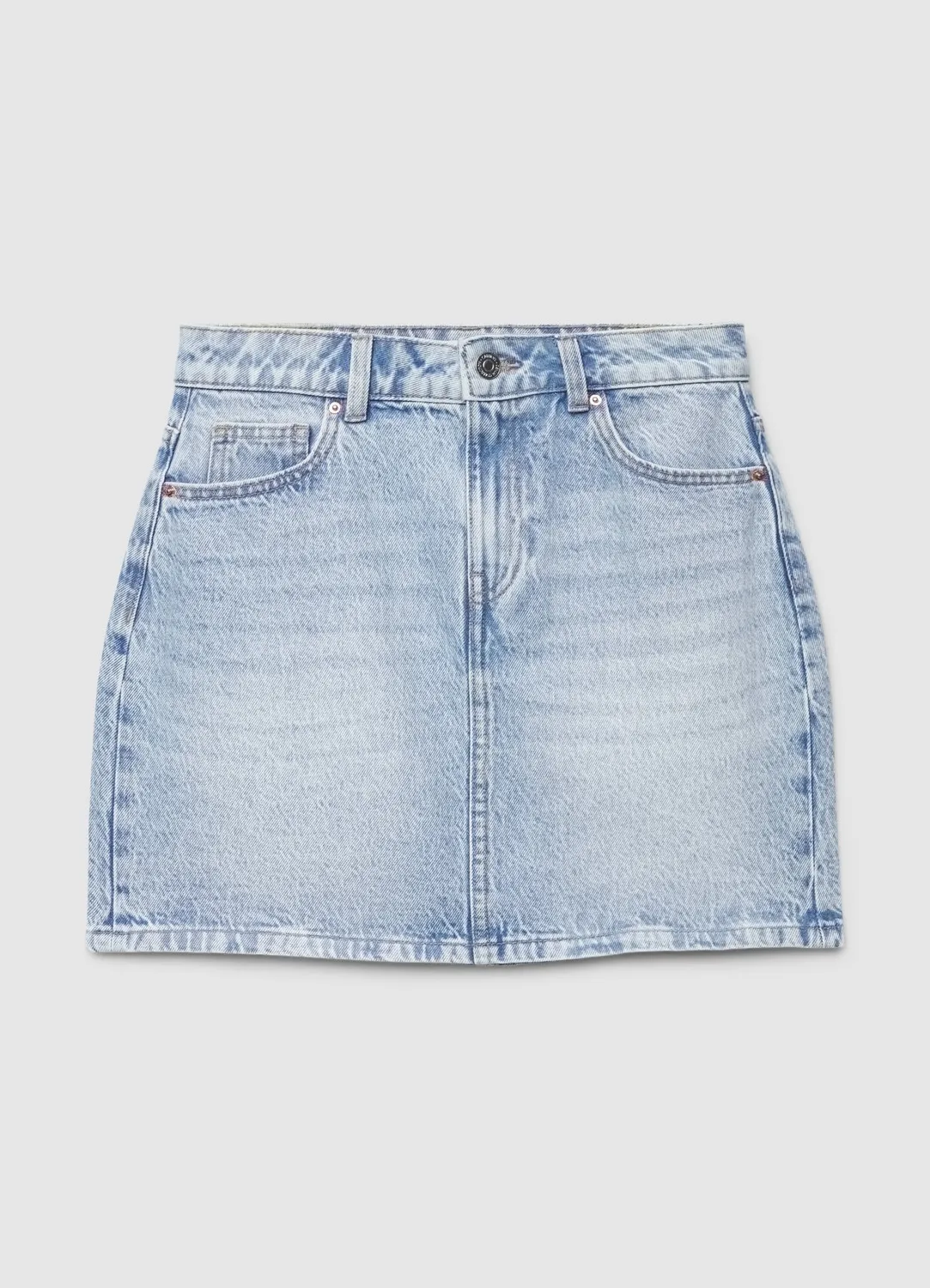 Calliope mini-jupe jean denim femme coupe droite