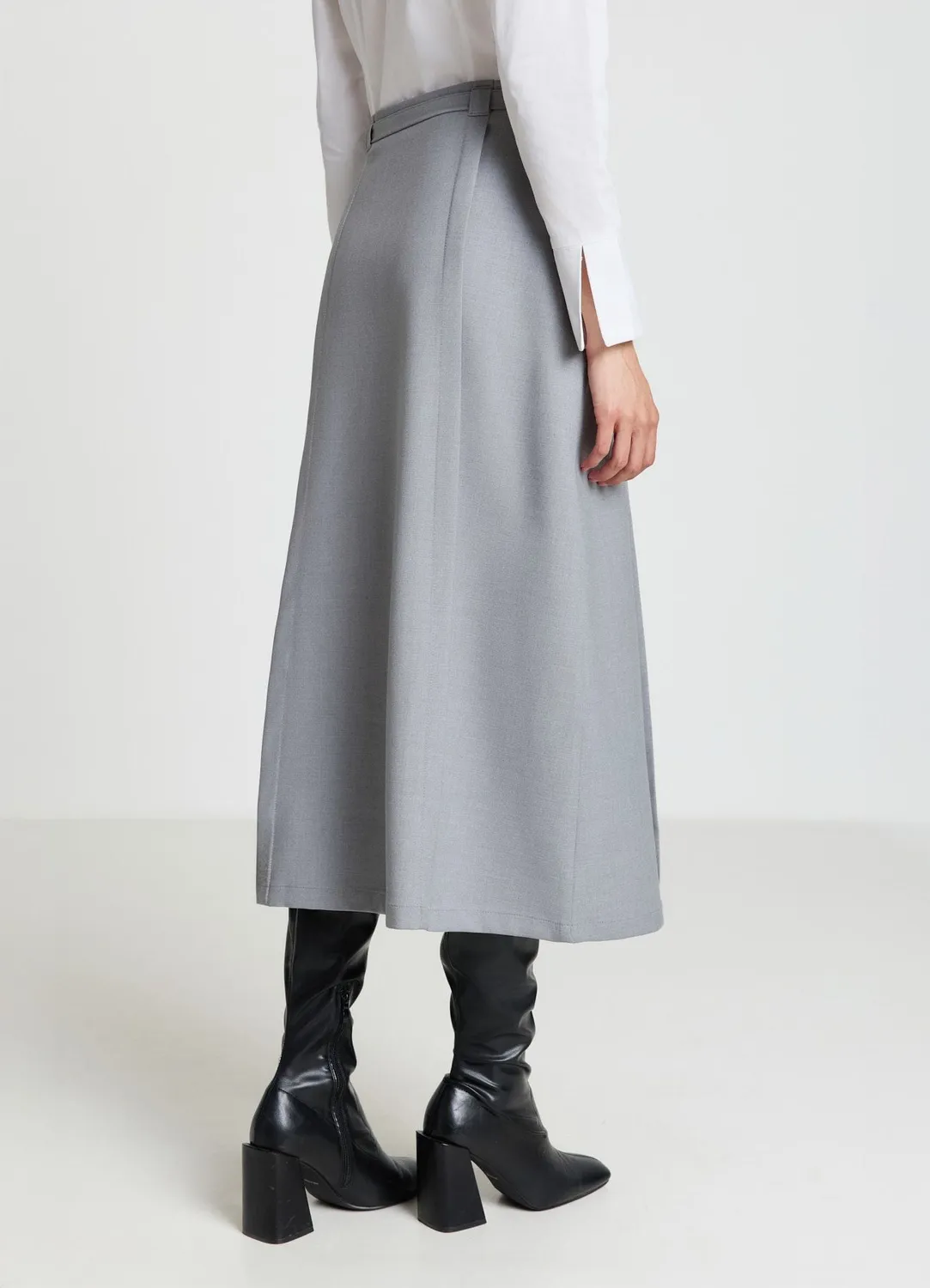 Calliope Jupe portefeuille femme fente ceinture