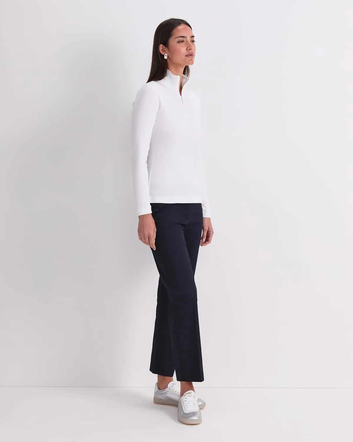 Sportscraft Lucy top col zippé coton côtelé