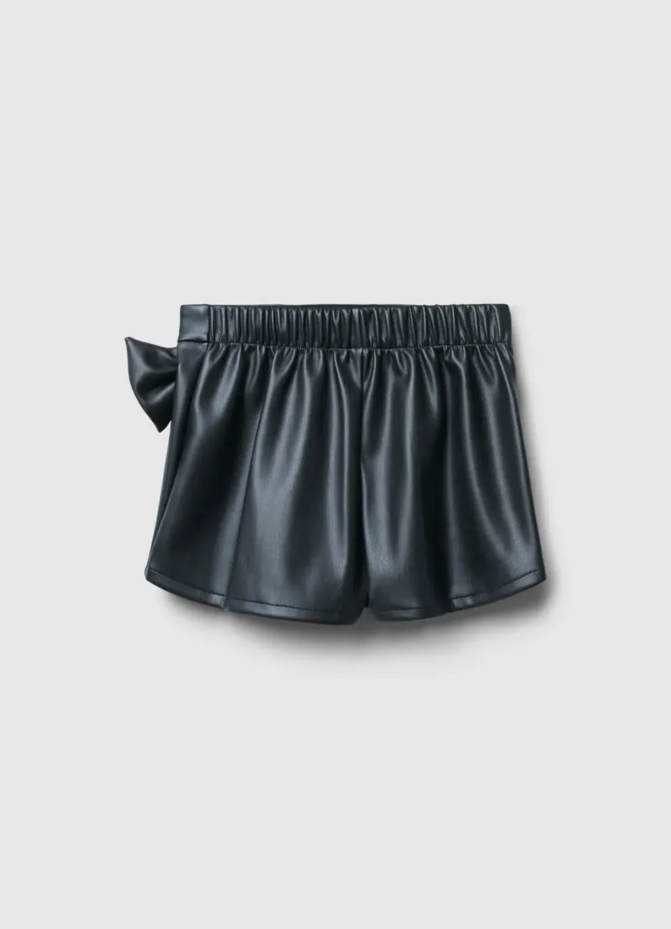 Calliope Jupe-short fille simili cuir nœud