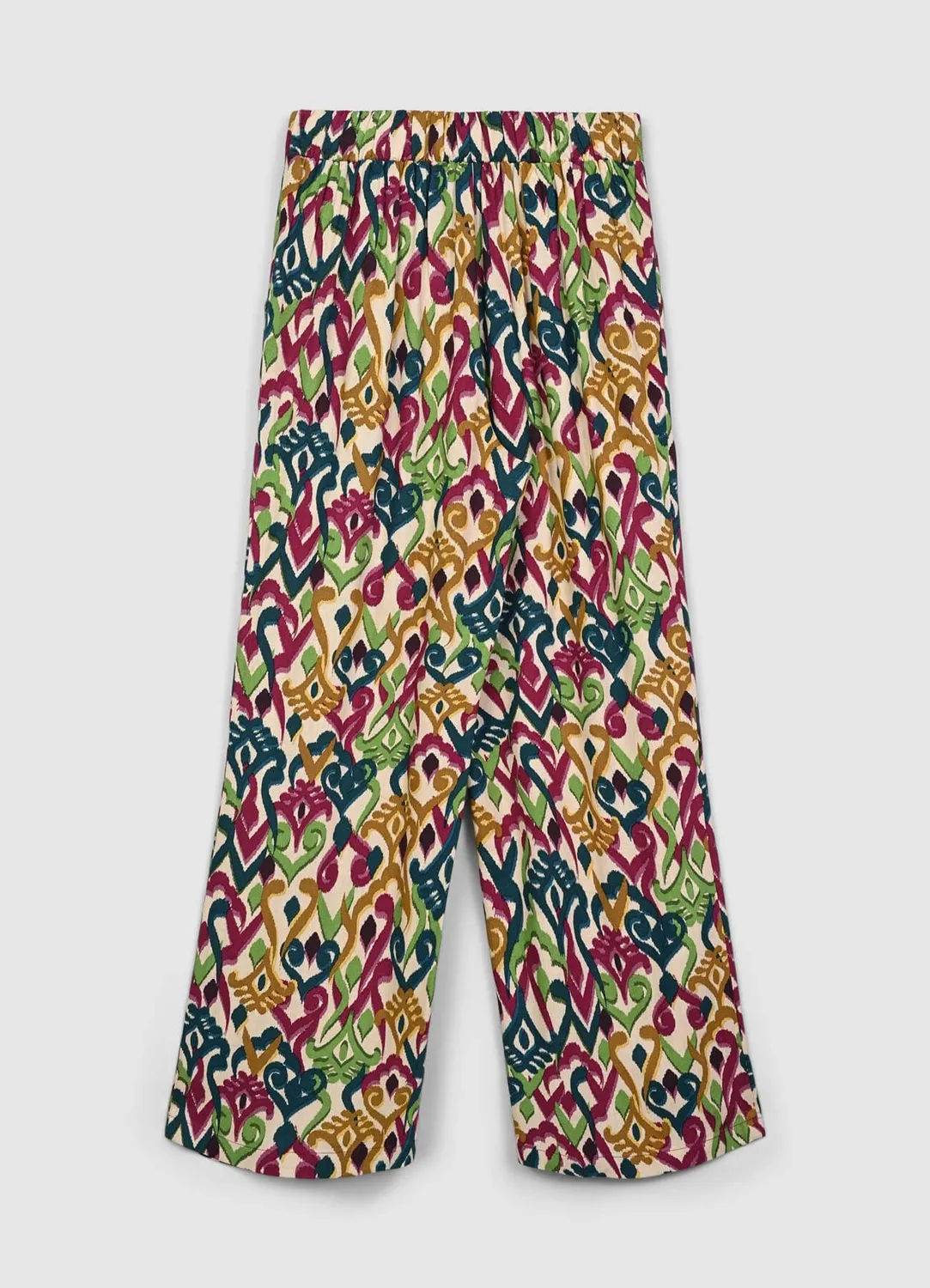 Calliope pantalon palazzo femme à motif élastiqué
