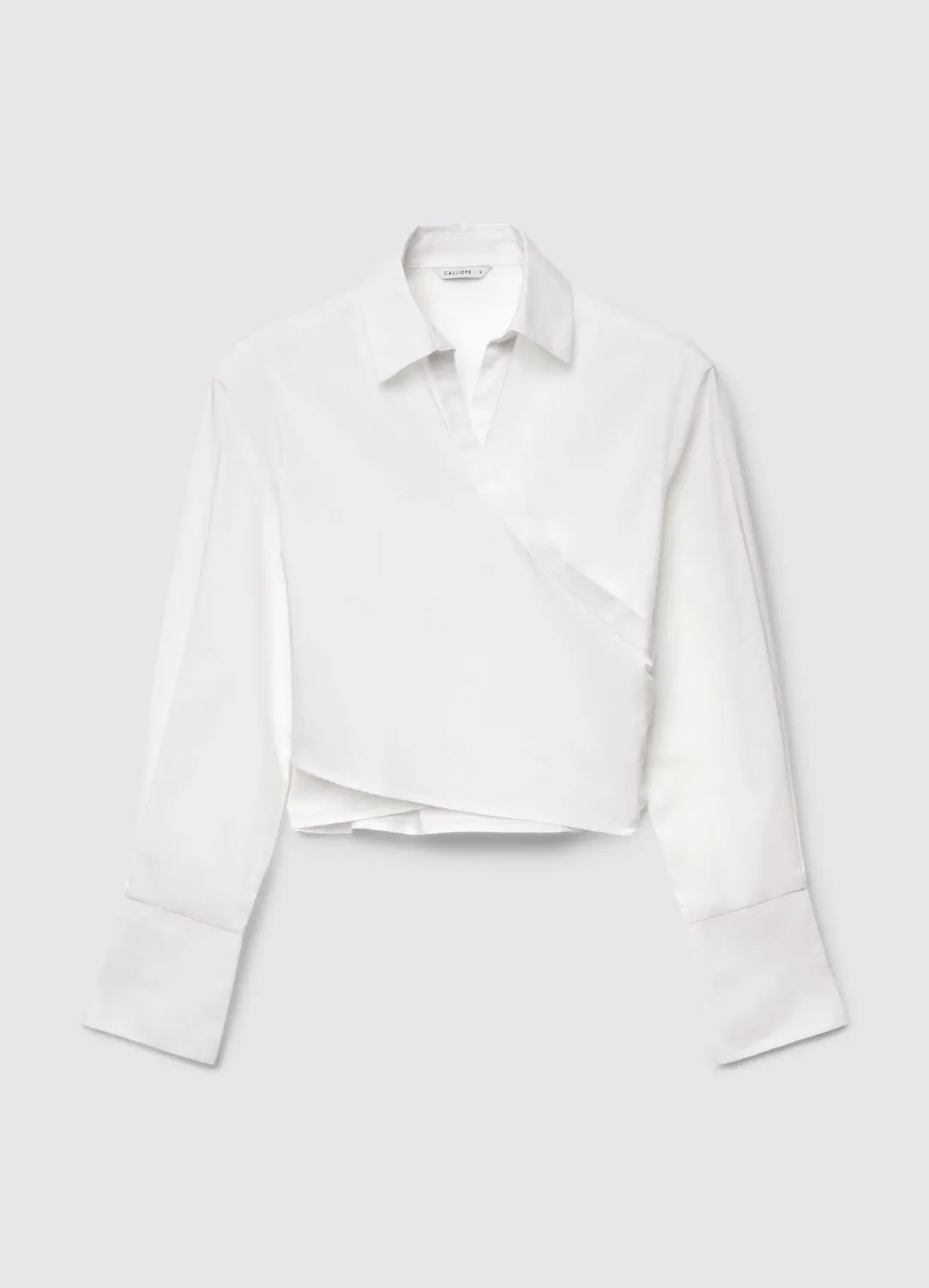 Calliope chemise croisée crop femme bureau