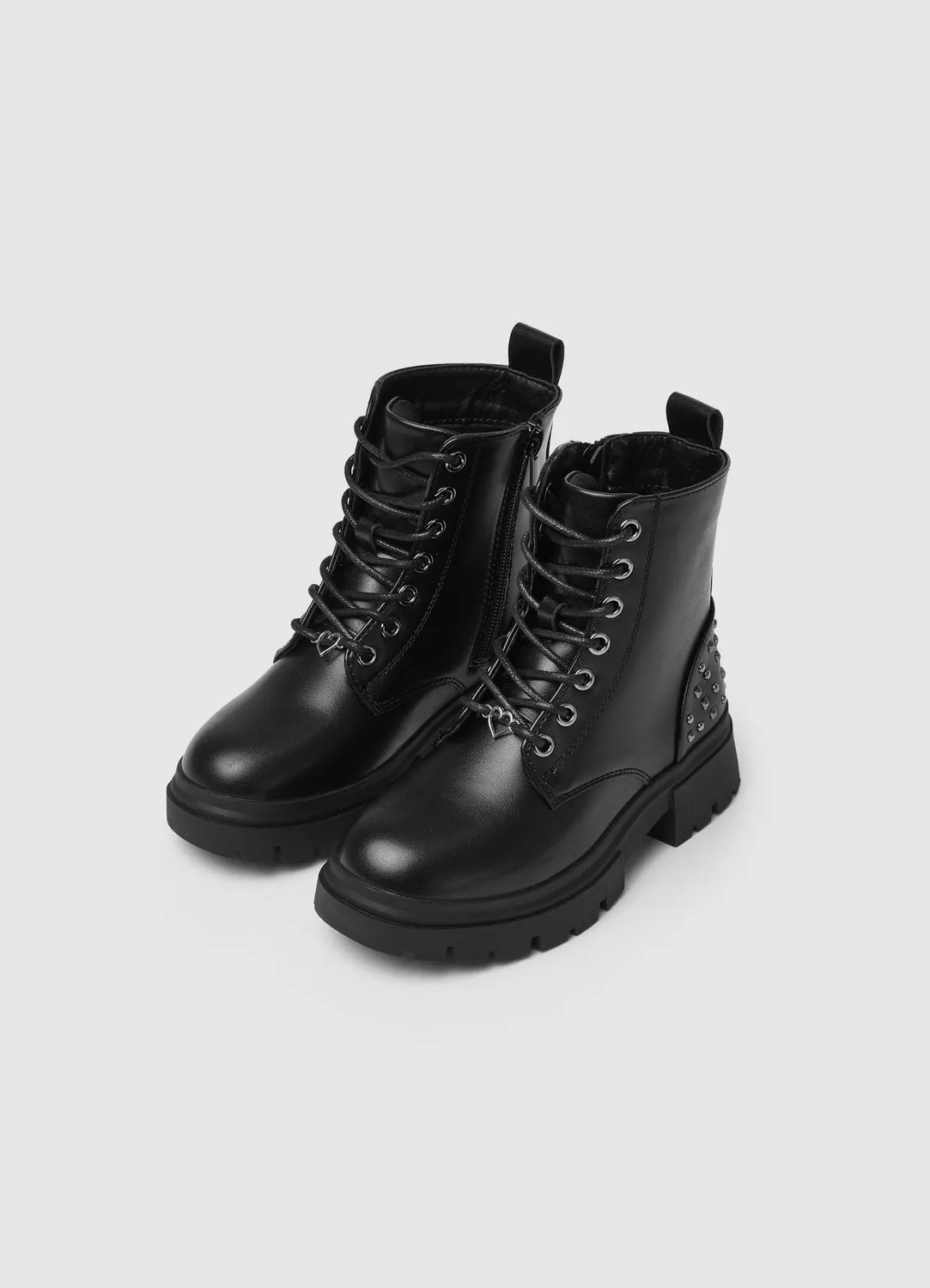 Calliope bottines clous fille lacet zip semelle crantée