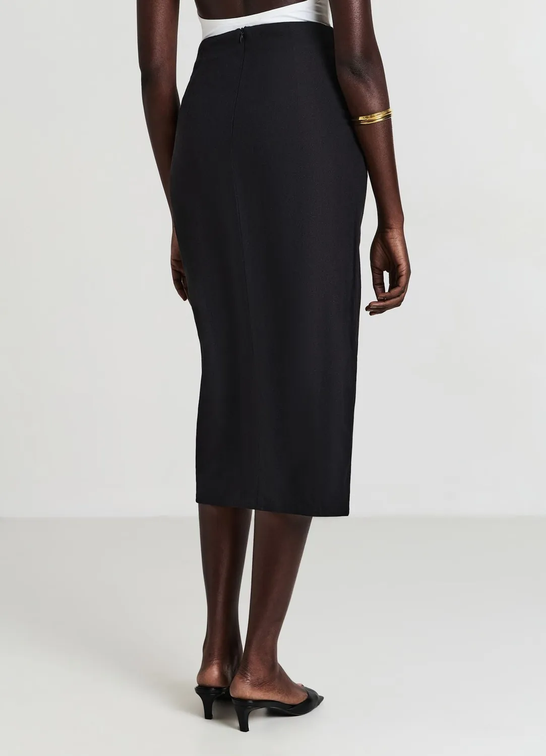 Calliope jupe portefeuille boucle femme longue