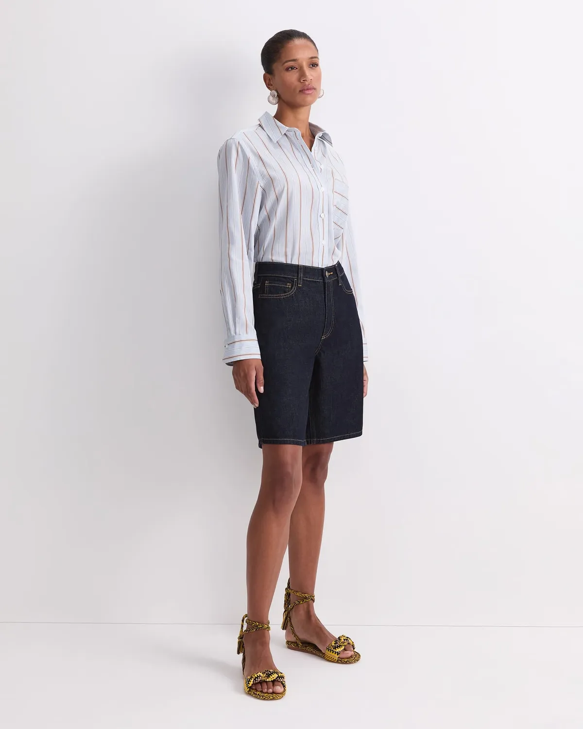 Sportscraft Allegra short jean femme longueur genou