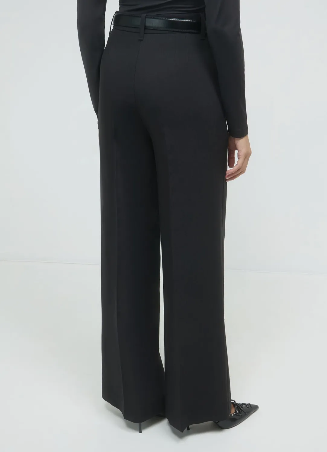 Calliope pantalon palazzo femme fluide uni
