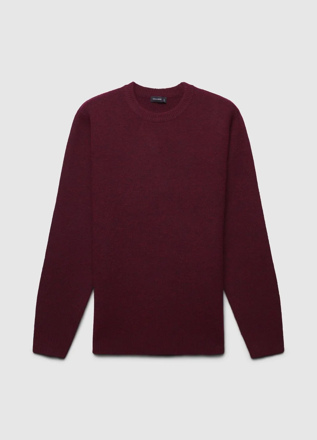 Calliope pull col rond homme uni manches longues