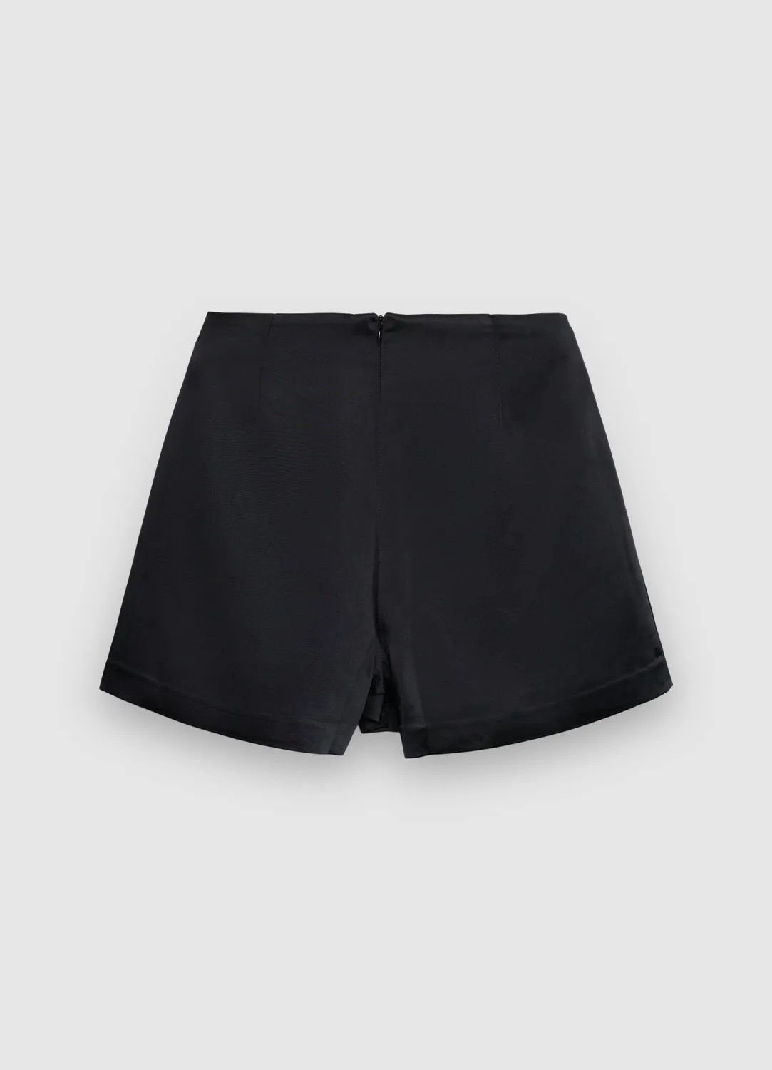 Calliope jupe-short satinée femme zip dos