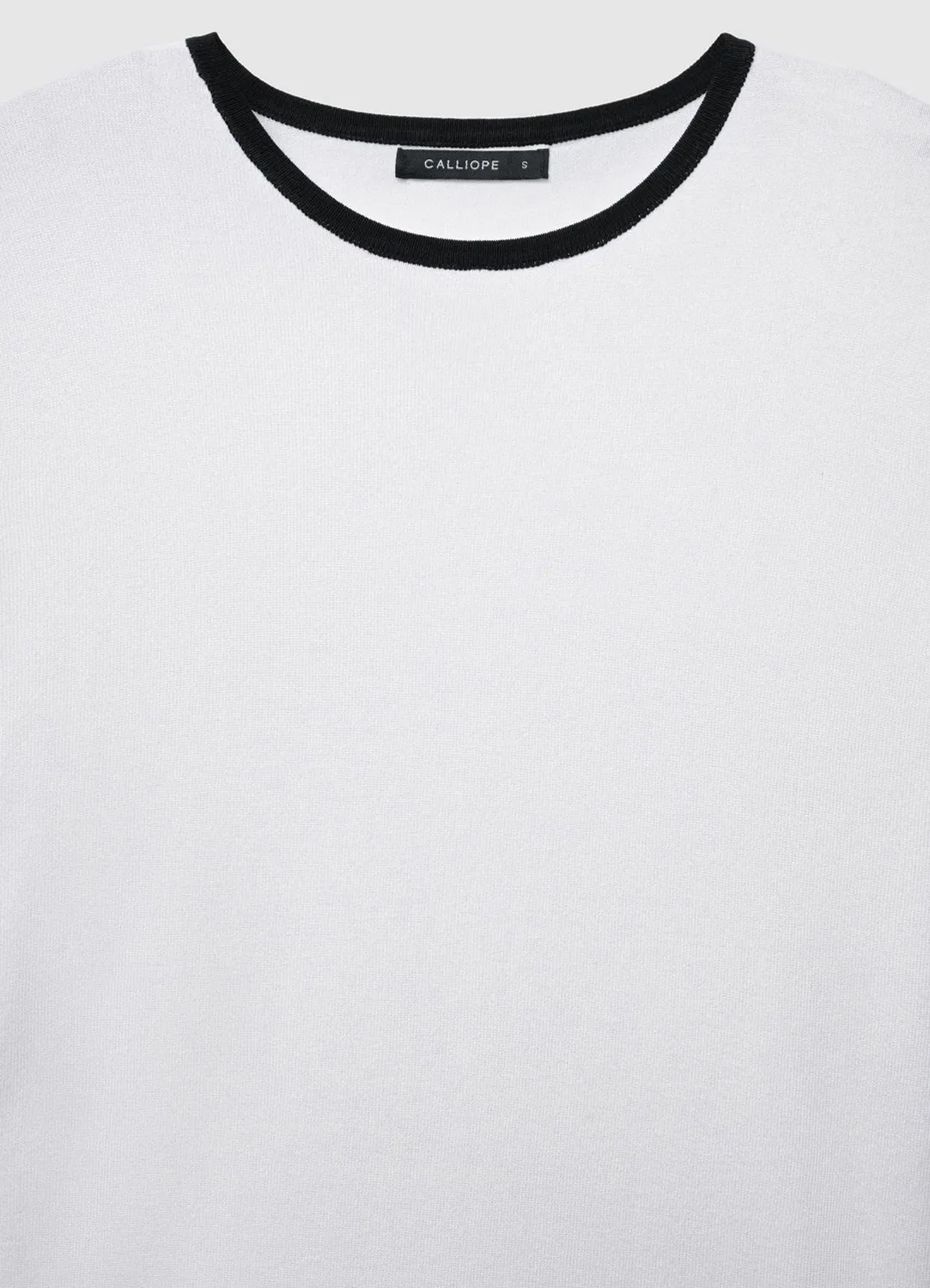 Calliope Pull col rond contrasté manches longues femme
